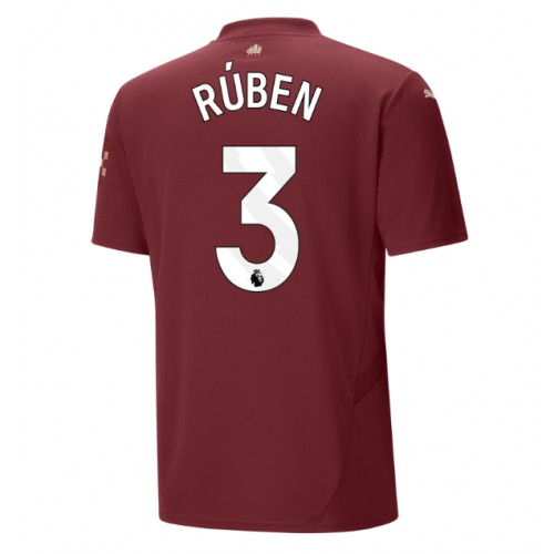 Fotbalové Dres Manchester City Ruben Dias #3 Alternativní 2024-25 Krátký Rukáv